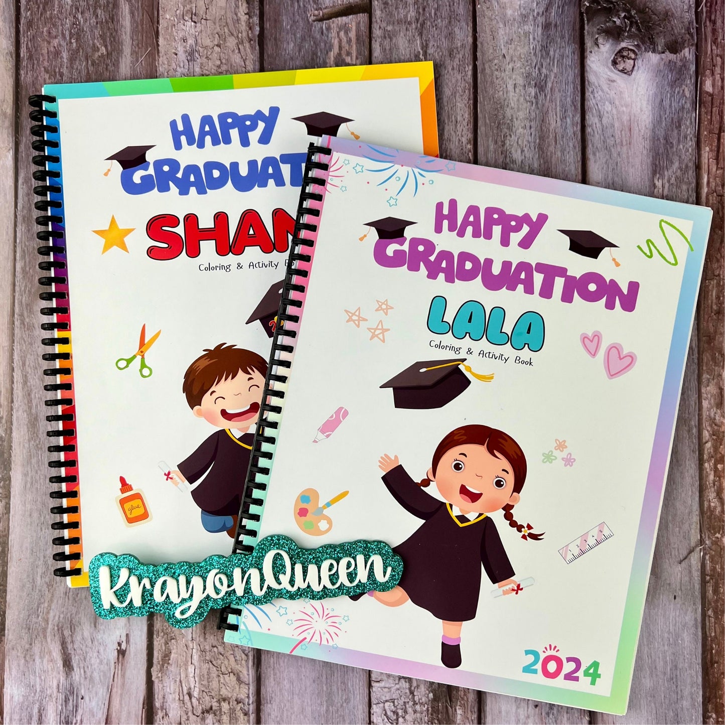 Personalized Kindergarten Graduation Coloring Book and Crayons Set - Perfect Graduation Gift for Kids - Preschool Graduation Keepsake