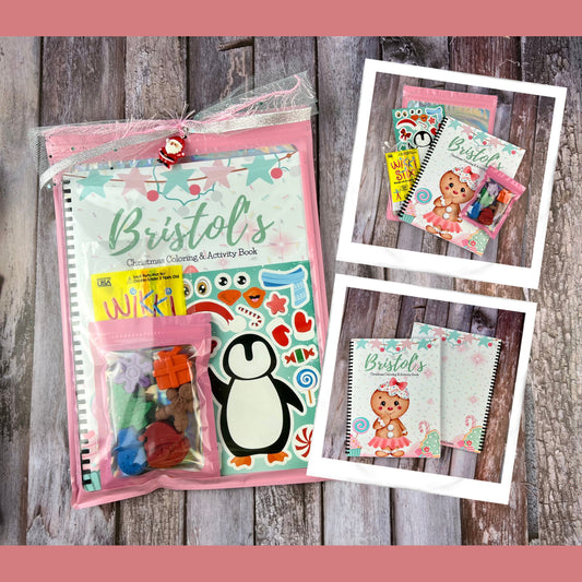 Kids Personalized Christmas Coloring Book Set: Fun Pack with Crayons - Perfect Holiday Gifts & Stocking Stuffers