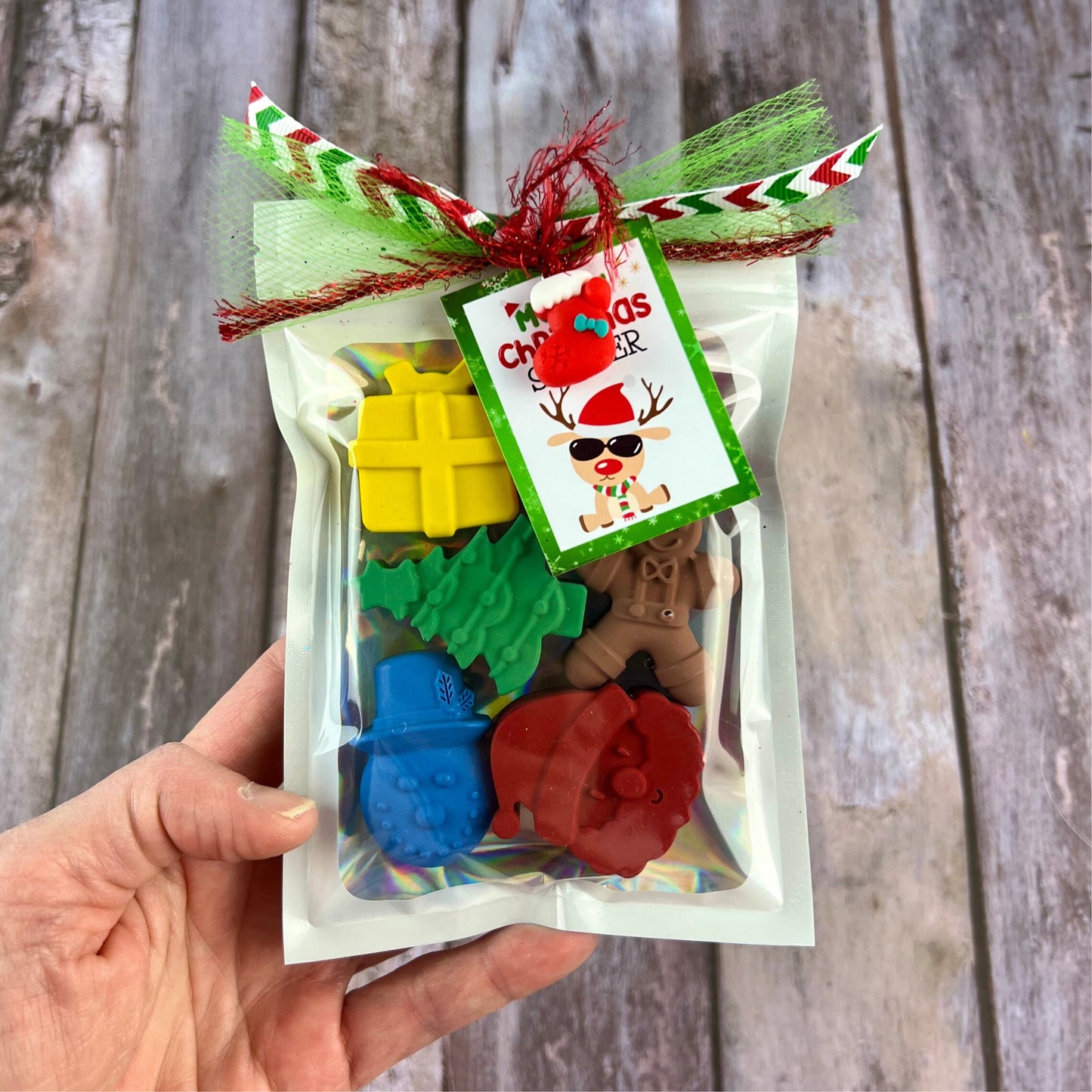 Personalized Christmas Crayon Sets - Perfect Kids Party Favors & Stocking Stuffers