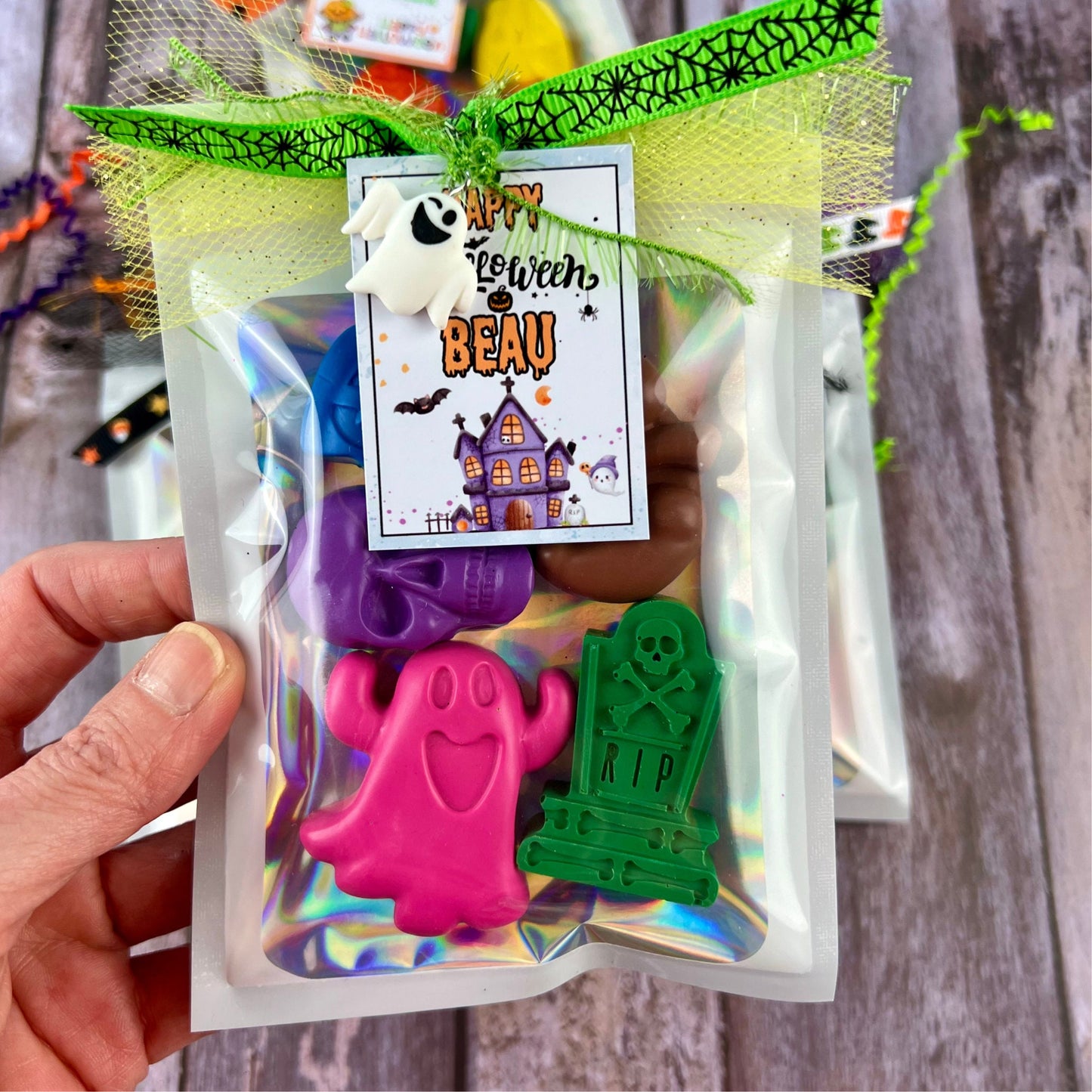 Halloween Personalized Crayon Party Favors for Kids - Spooky and Fun Birthday & Class Treats