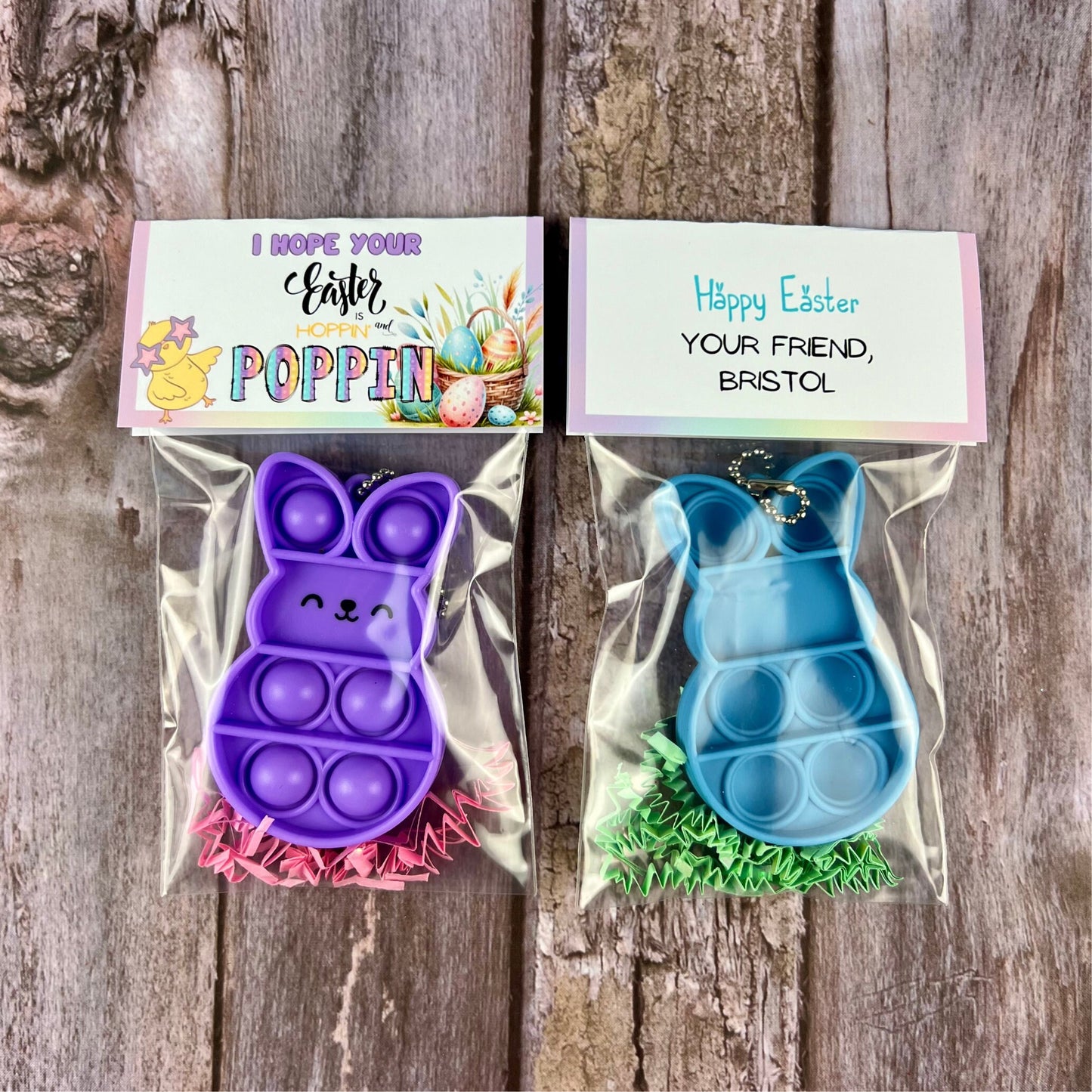 Custom Easter Bunny Fidget Pop Toy - Ideal for Easter Gifts and Basket Fillers