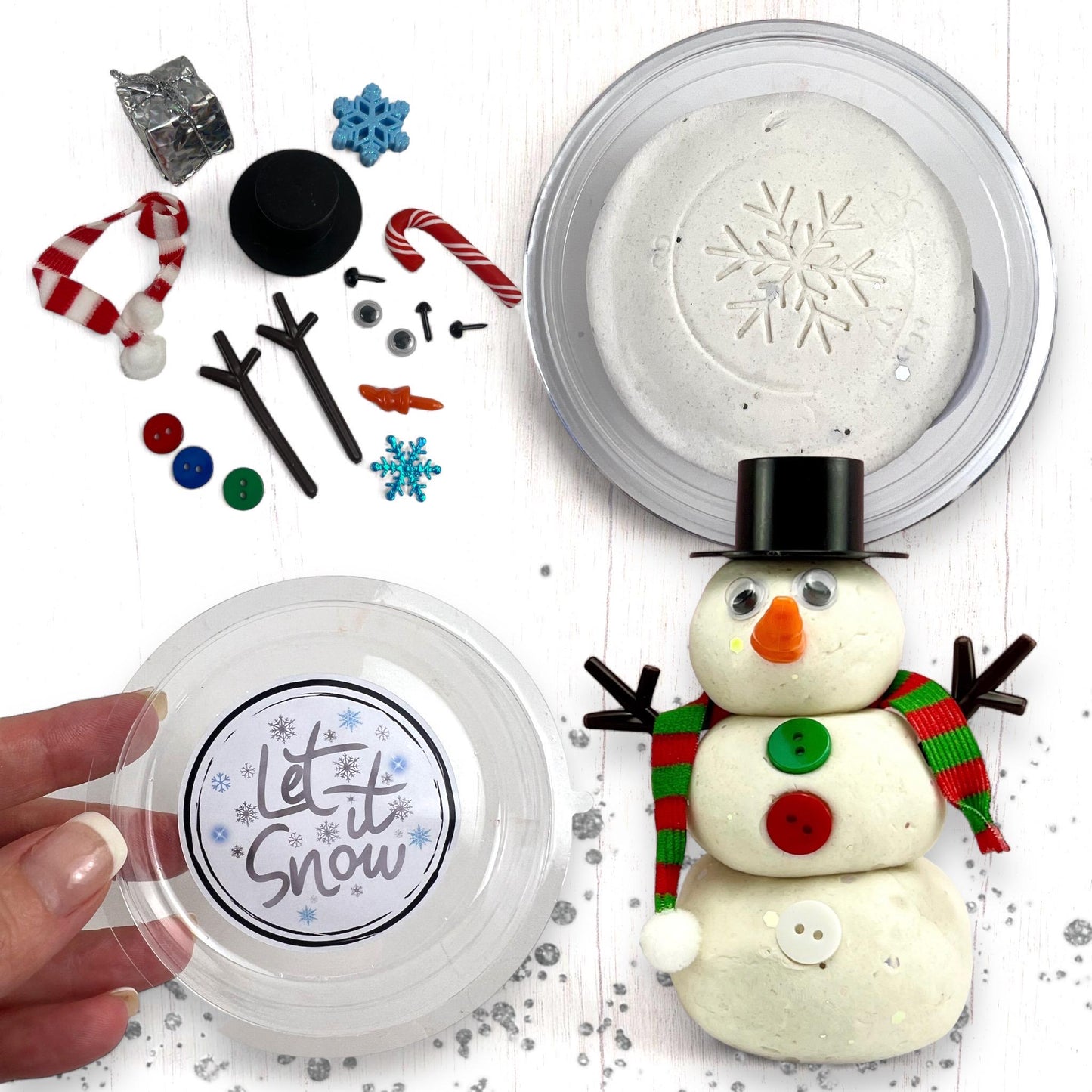 Christmas Fun Scented Snowman Play Dough Kit - Perfect for Stocking Stuffers