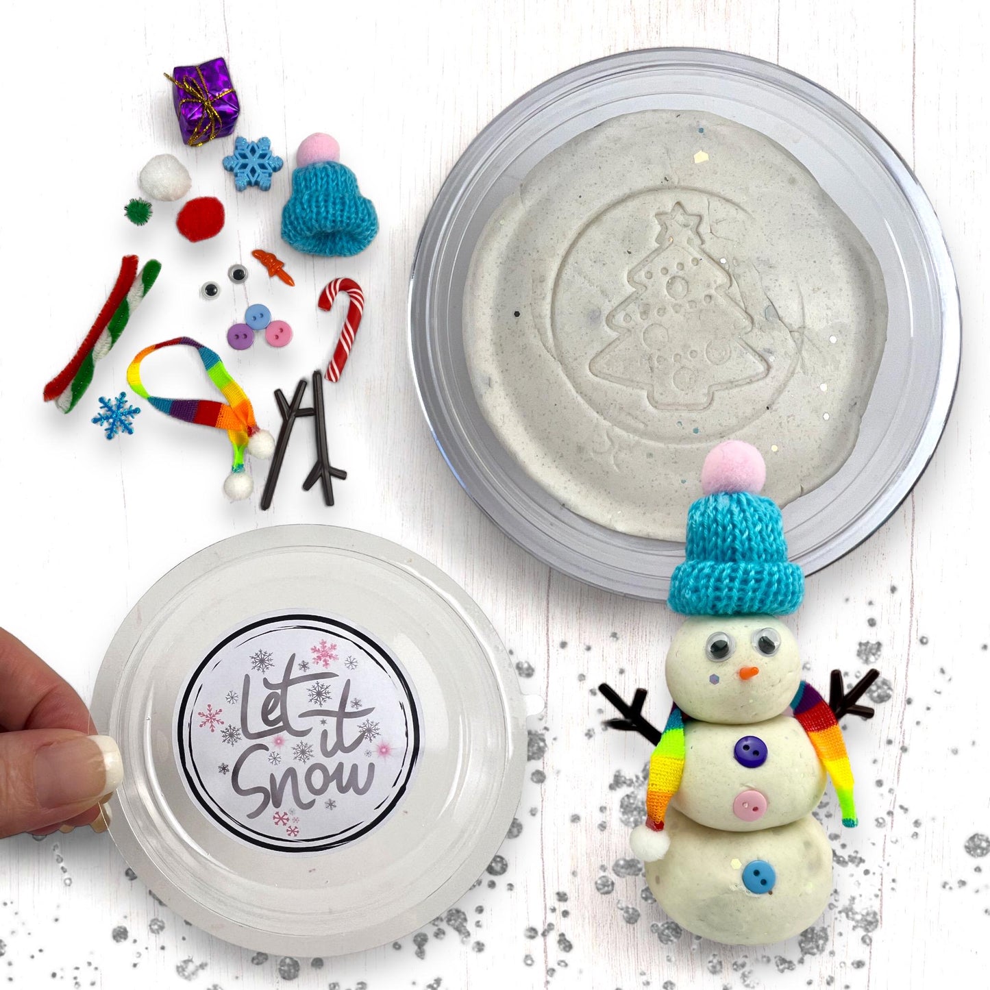 Christmas Fun Scented Snowman Play Dough Kit - Perfect for Stocking Stuffers