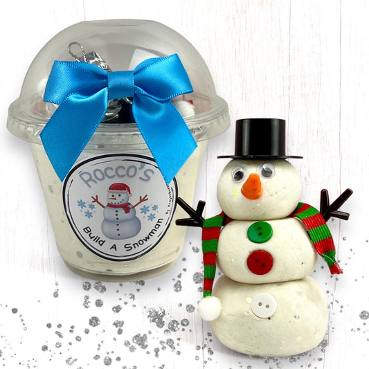 Build Your Own Scented Snowman Play Dough Kit - Christmas Stocking Stuffer for Kids